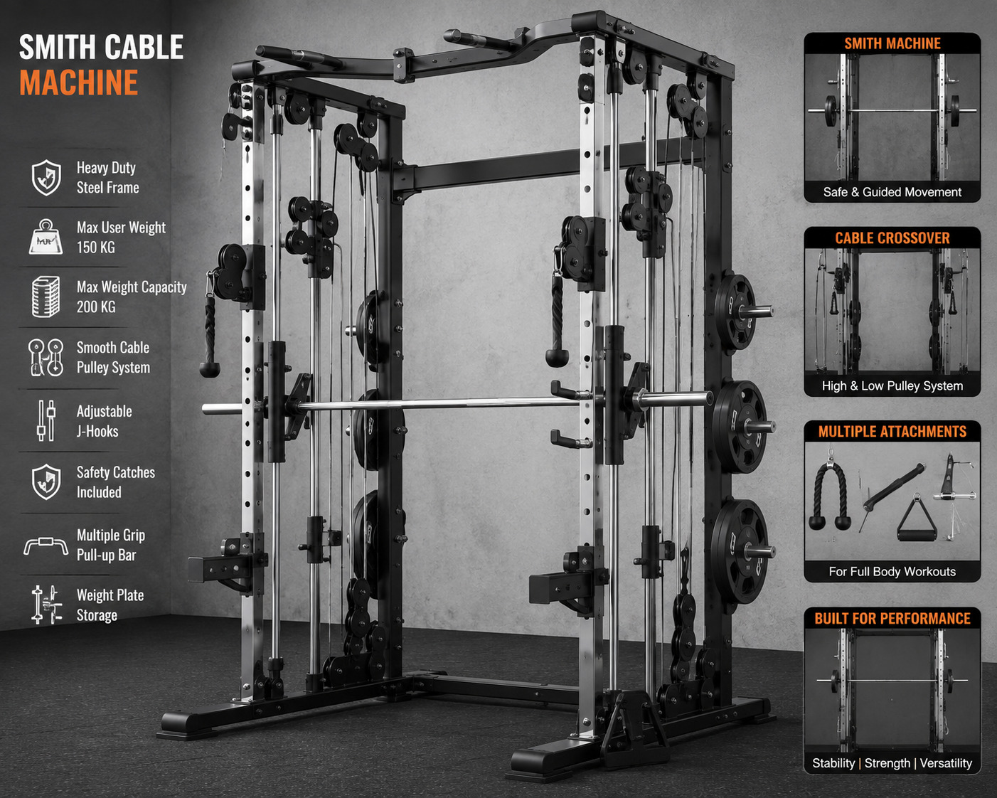 Indoor commercial gym equipment
